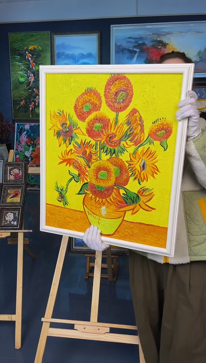 【闪购商品】油画12号 50*60 向日葵-手绘油画