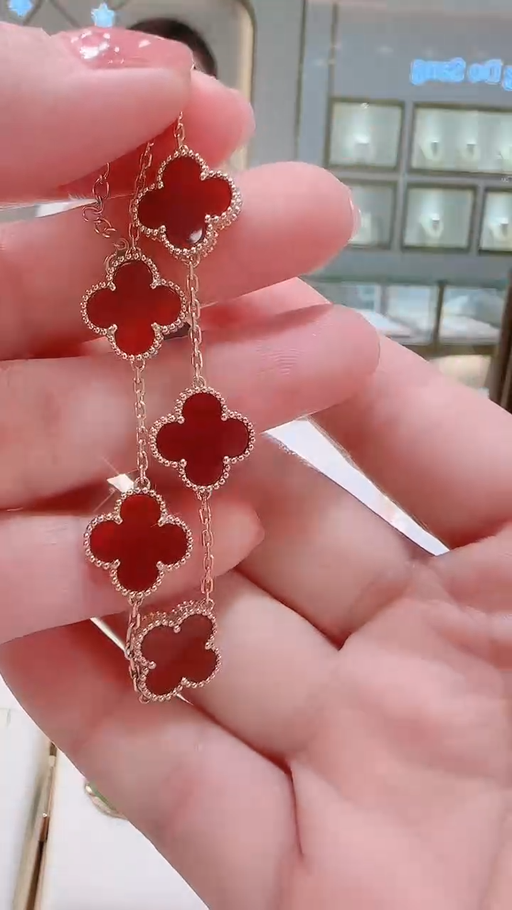 【闪购商品】玛瑙/玉髓手链18K金镶嵌18K金手链