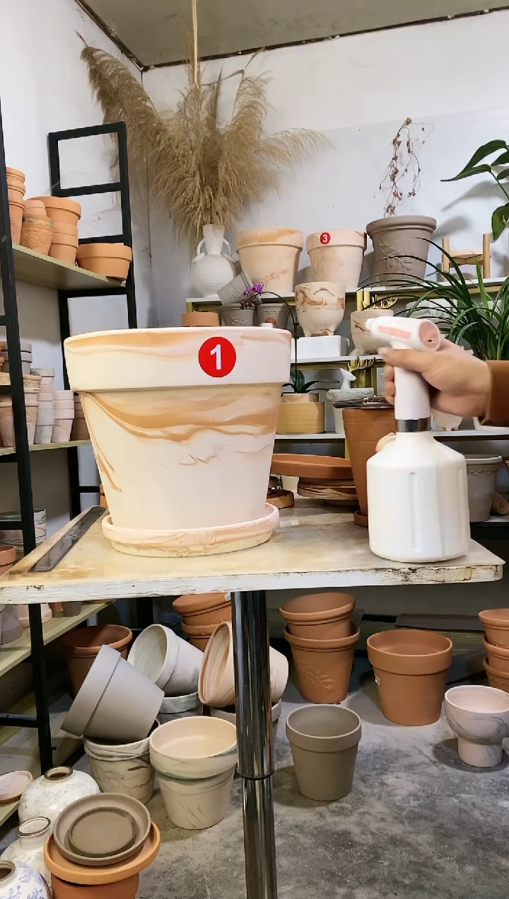 【闪购商品】陶31*28玛奇朵 1盆1托