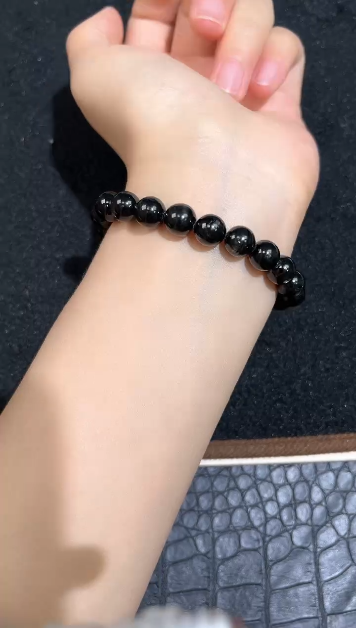 未镶嵌辉石手串13号金运石单圈8.5mm