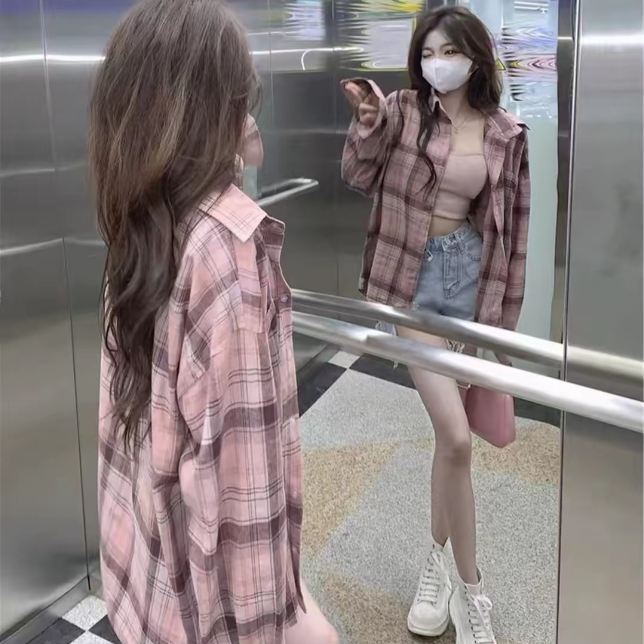 韩版时尚百搭慵懒风衬衫时尚ins风休闲衬衫宽松显瘦百搭设计感