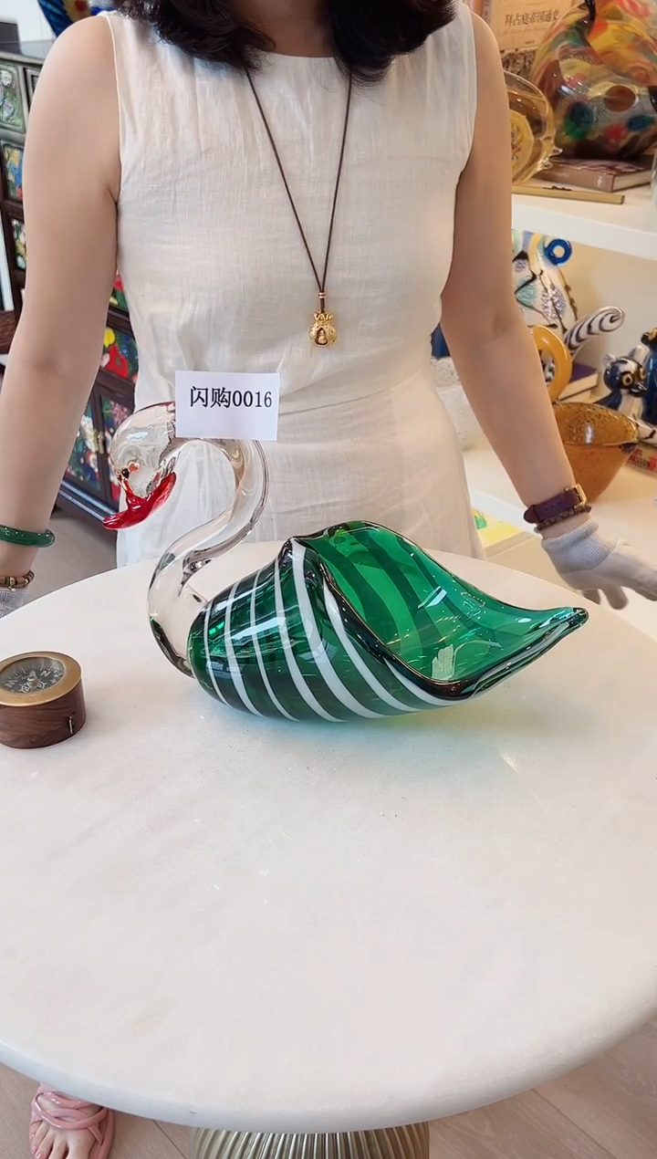 琉璃摆件0016天鹅