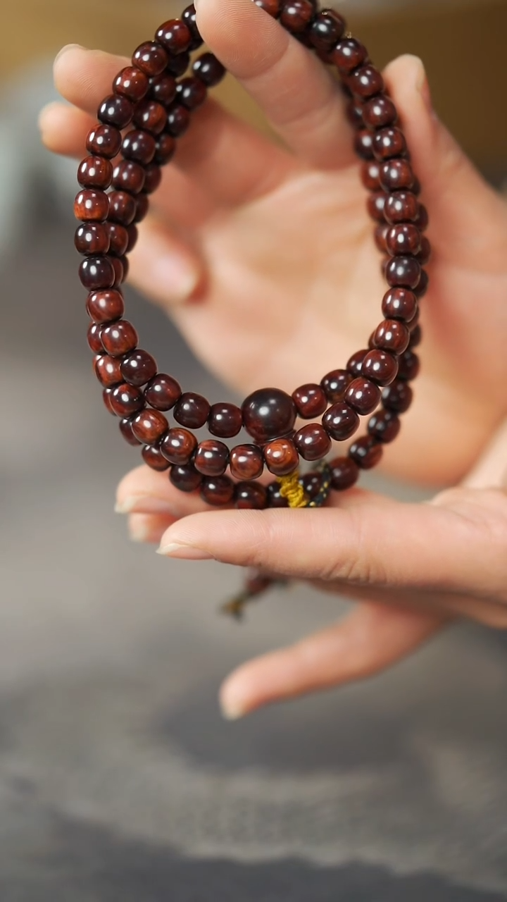 黄花梨/降香黄檀老料紫油梨8/8.5MM108颗捻珠*645-