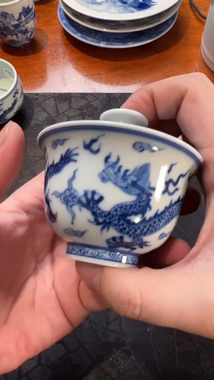 【闪购商品】陶瓷盖子款龙盖碗