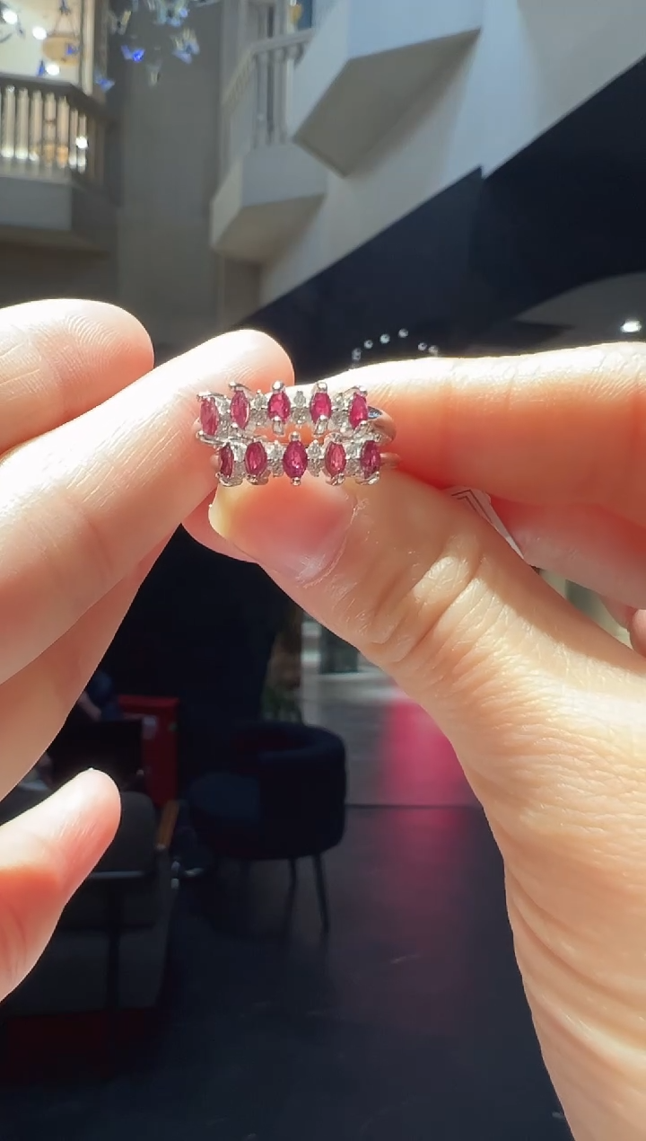 【闪购商品】红宝石戒指银S925镶嵌11】多样性发其一