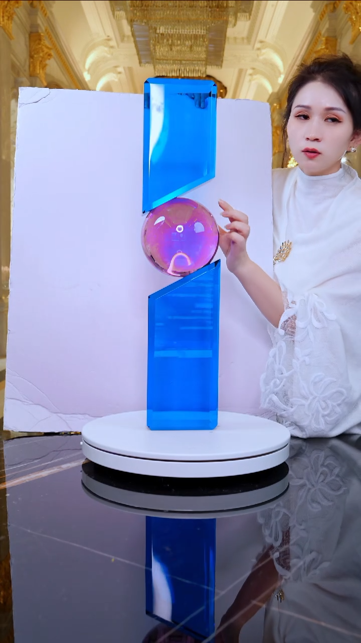 摆件SJ02009蓝色平衡艺术摆件