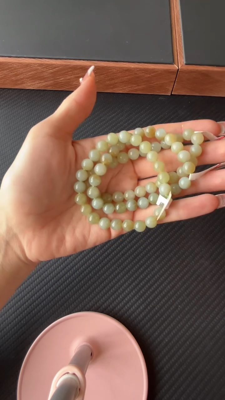 【闪购商品】和田玉手串未镶嵌若羌微色差 多样性发货拍一发一卡8