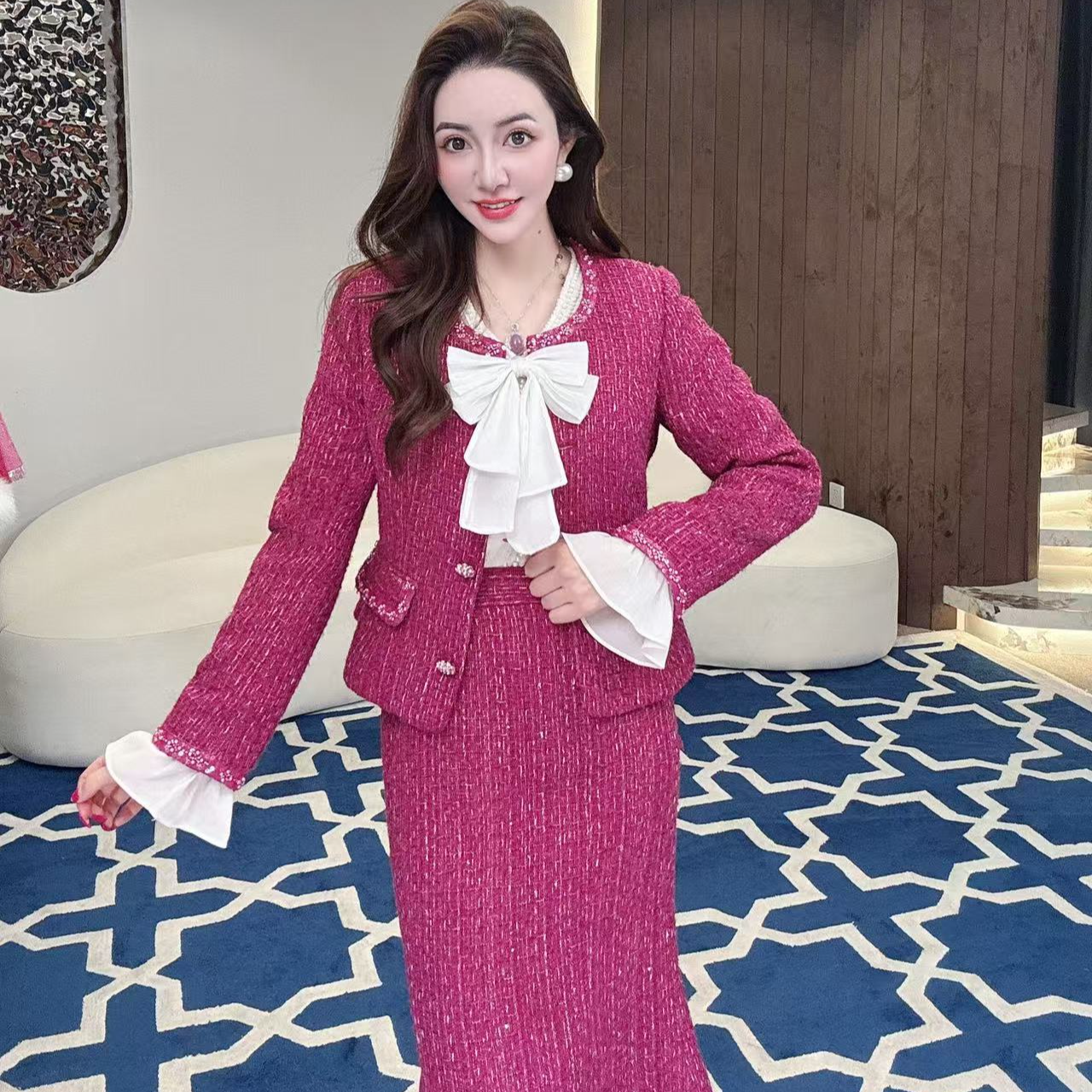 【MIA.G】贵妇修身鱼尾小香风外套     QQ351