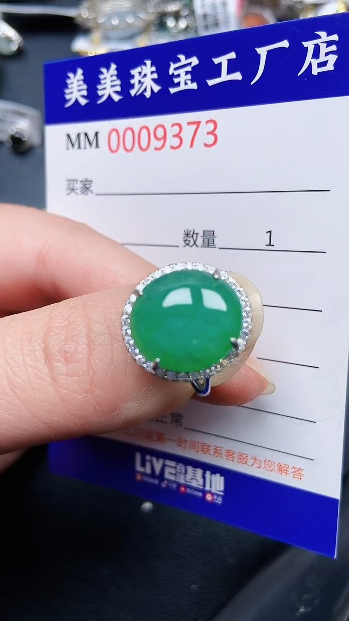 颈饰银S925镶嵌翡翠9373