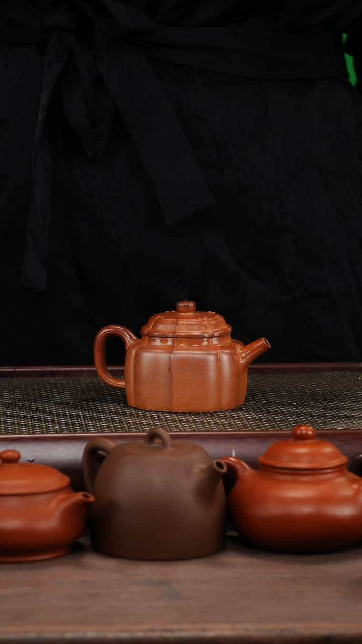 【闪购商品】紫砂茶壶零添加龙窑柴烧黑墩头筋纹德钟 发毛巾