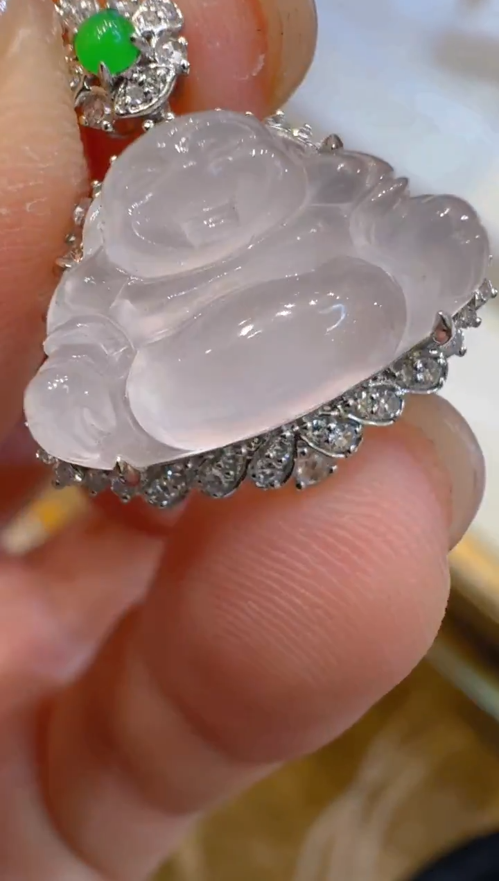 吊坠(不含链)18K金镶嵌翡翠多样性团购发一件