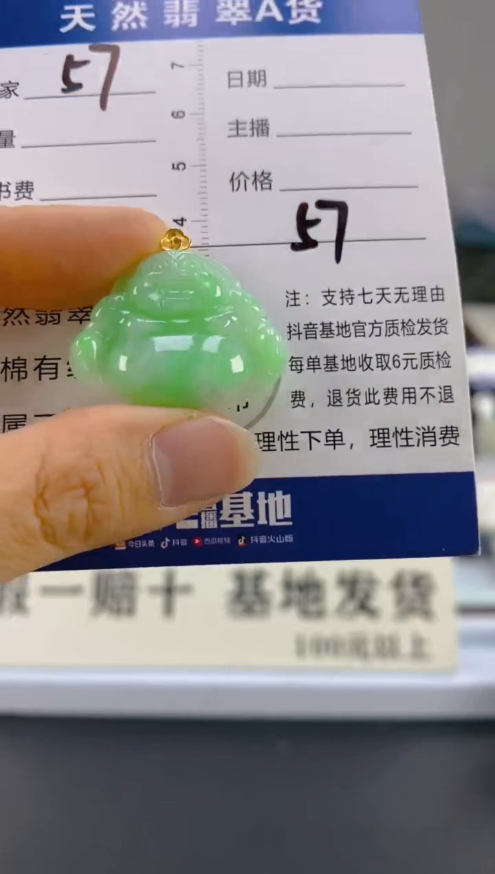 【闪购商品】翡翠颈饰18K金镶嵌天然A货翡翠