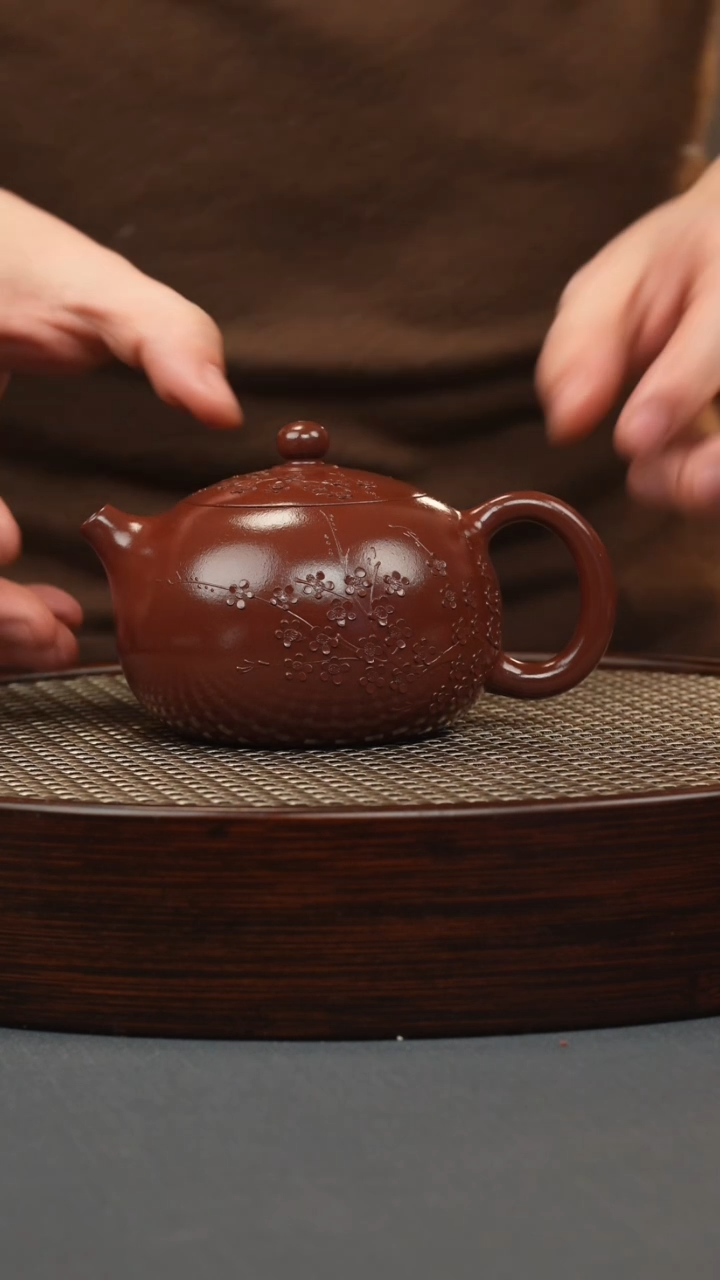 【闪购商品】紫砂茶壶朱砂紫袍 西施 堆梅