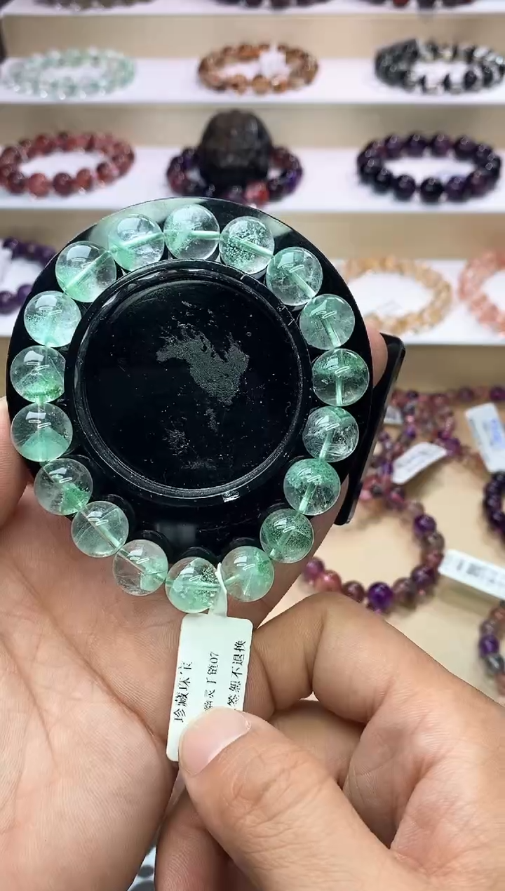 【闪购商品】水晶手链未镶嵌翠绿幽灵单圈11m+