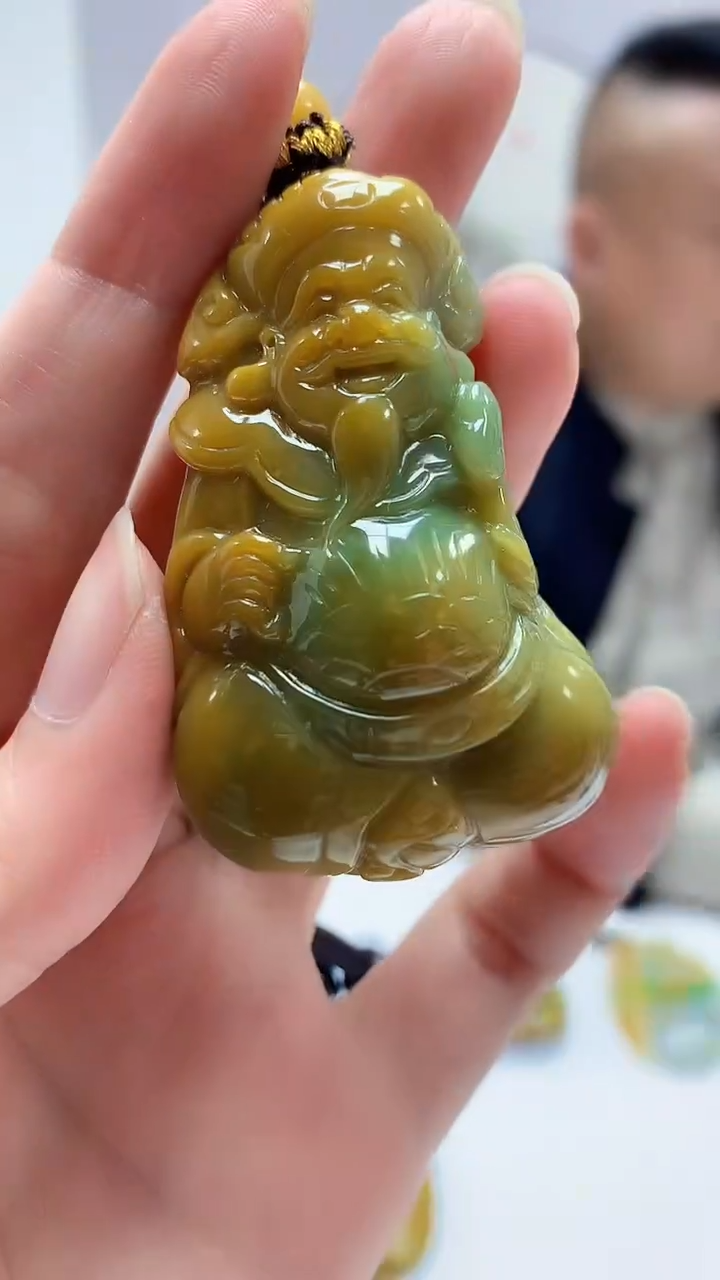 【闪购商品】定制翡翠未镶嵌4969zm-毛货挂件