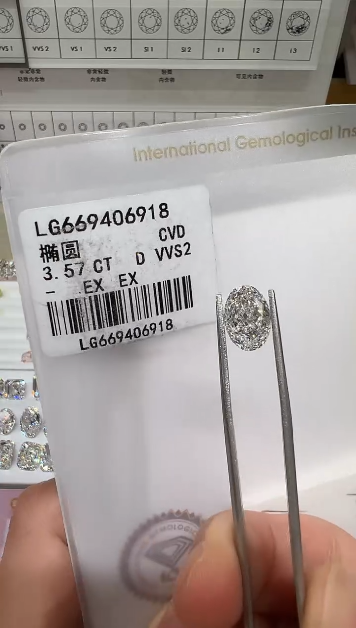 【闪购商品】实验室培育钻石未镶嵌@ 3.57ct 先鉴赏，再定制！