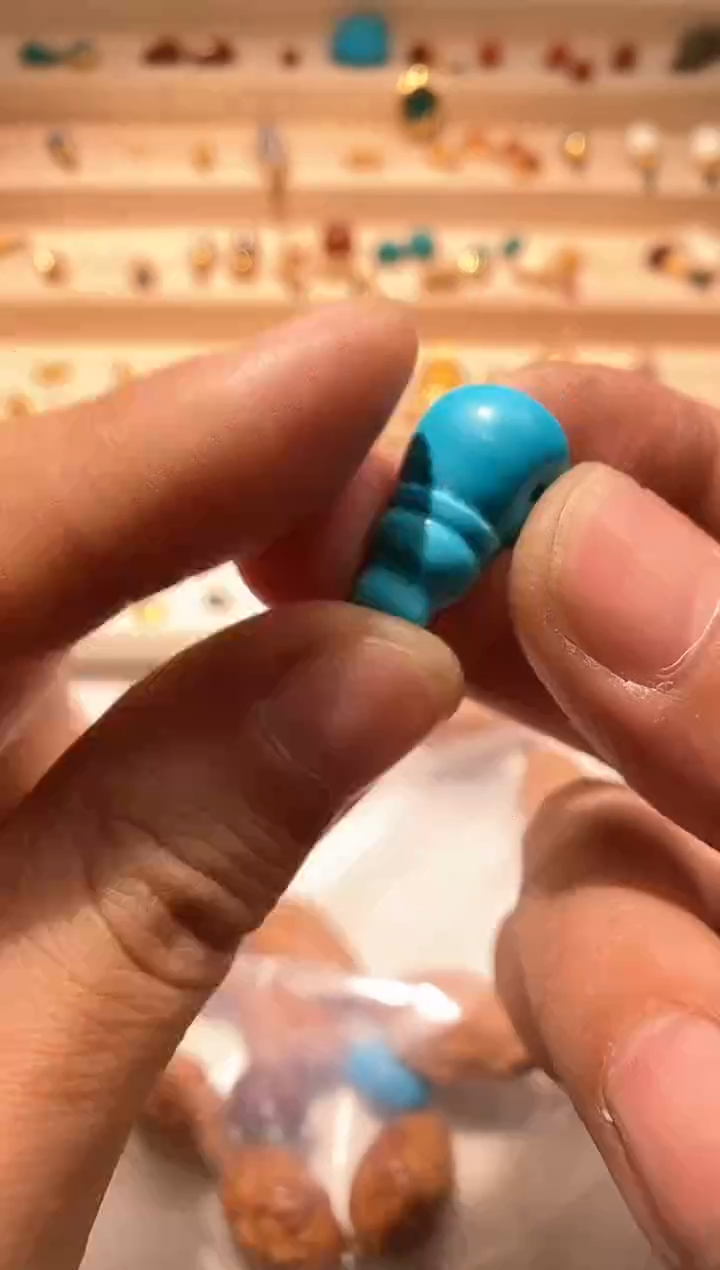 【闪购商品】绿松石三通未镶嵌精品文玩配饰 三通