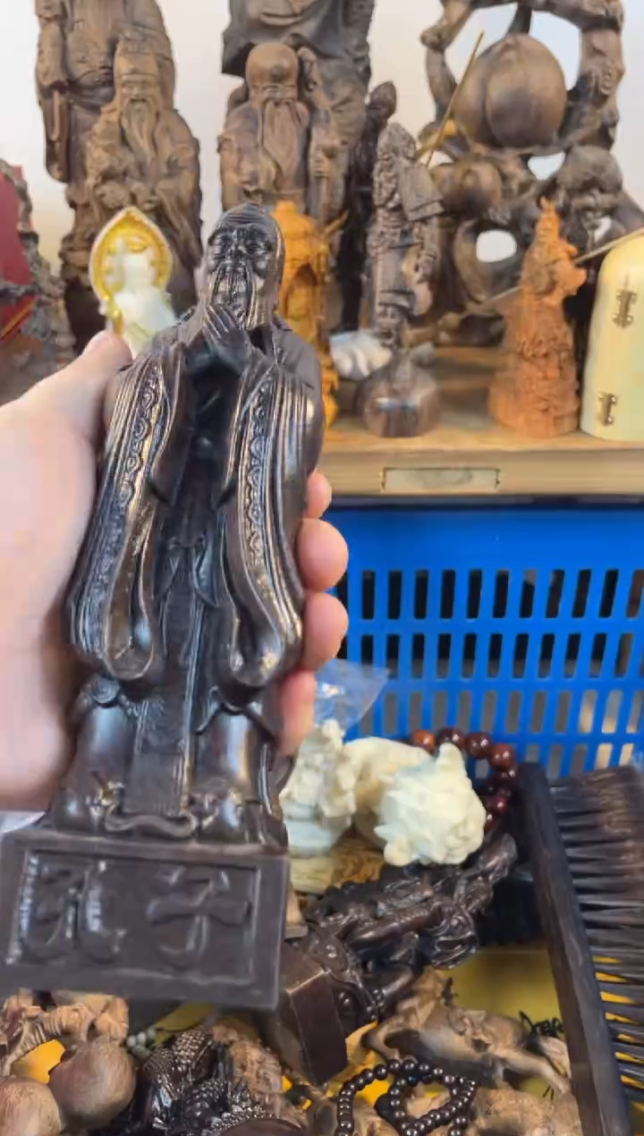 风车木（黑檀木）无事牌(直播推荐)     大孔子