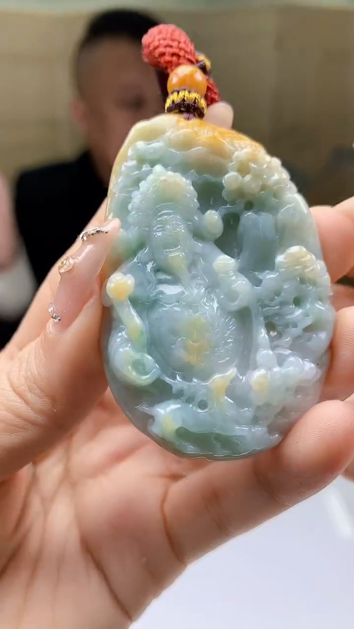 【闪购商品】定制翡翠未镶嵌4969ty-毛货挂件32