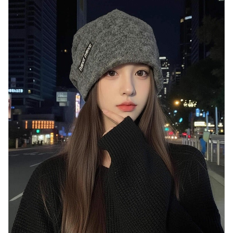 2025新款堆堆帽秋冬韩版时尚百搭显脸小包头帽防寒保暖护耳冷帽子