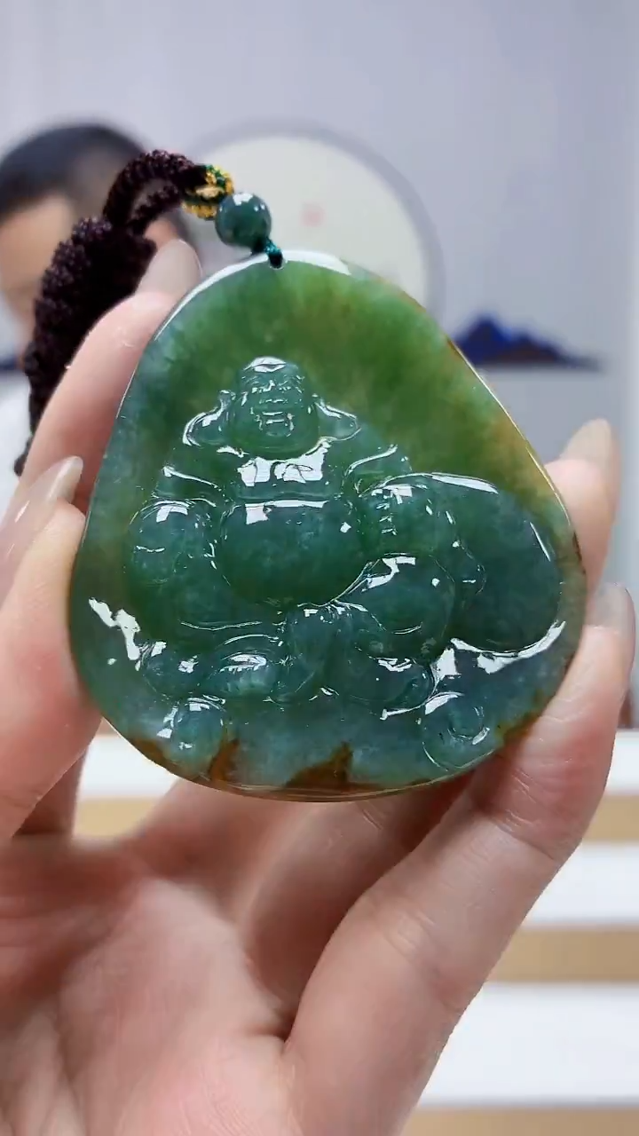 未镶嵌定制翡翠4898MM-毛货挂件27