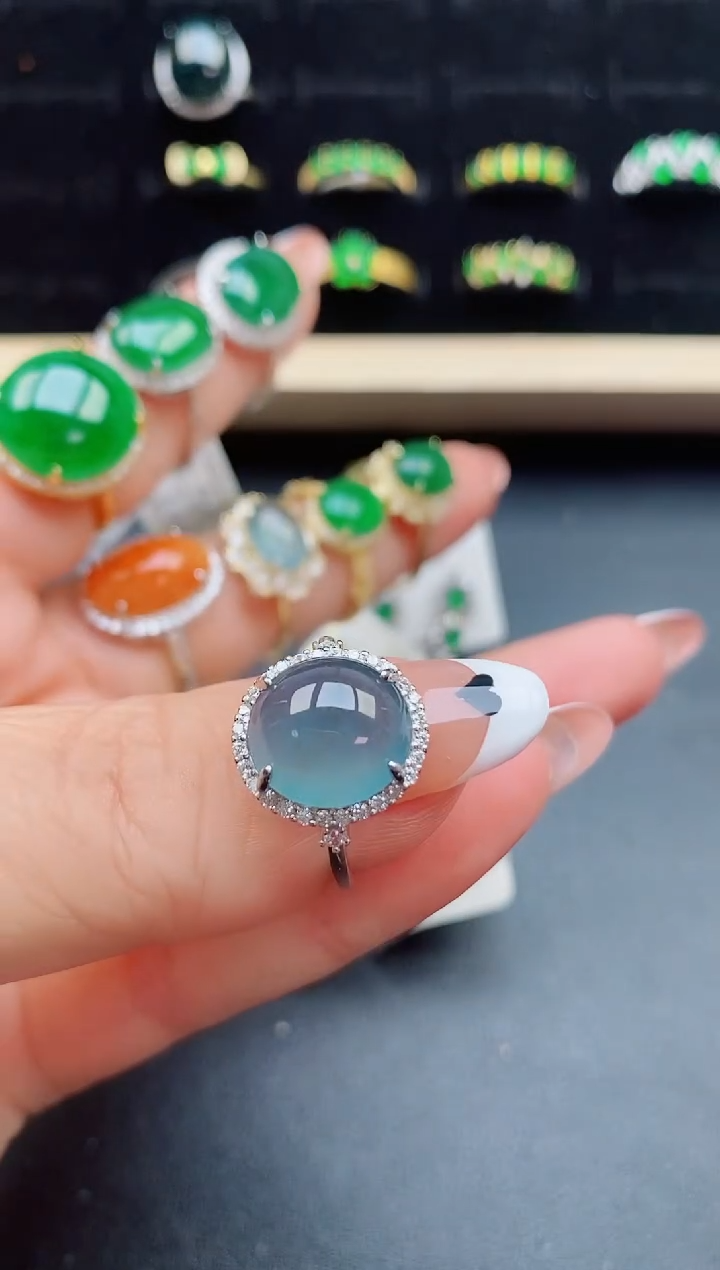 【闪购商品】翡翠戒指银S925镶嵌321321