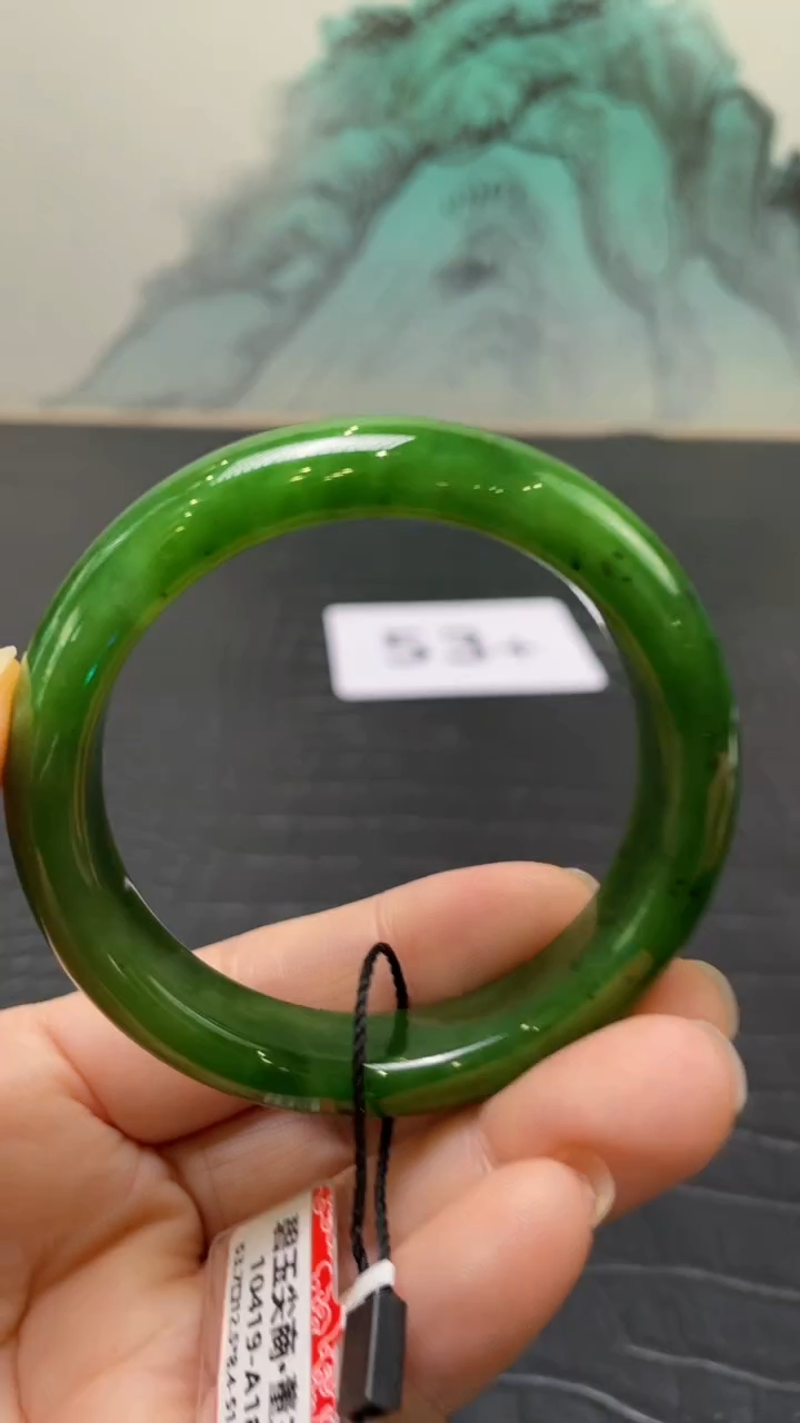 未镶嵌手镯和田玉（碧玉）花*语53+