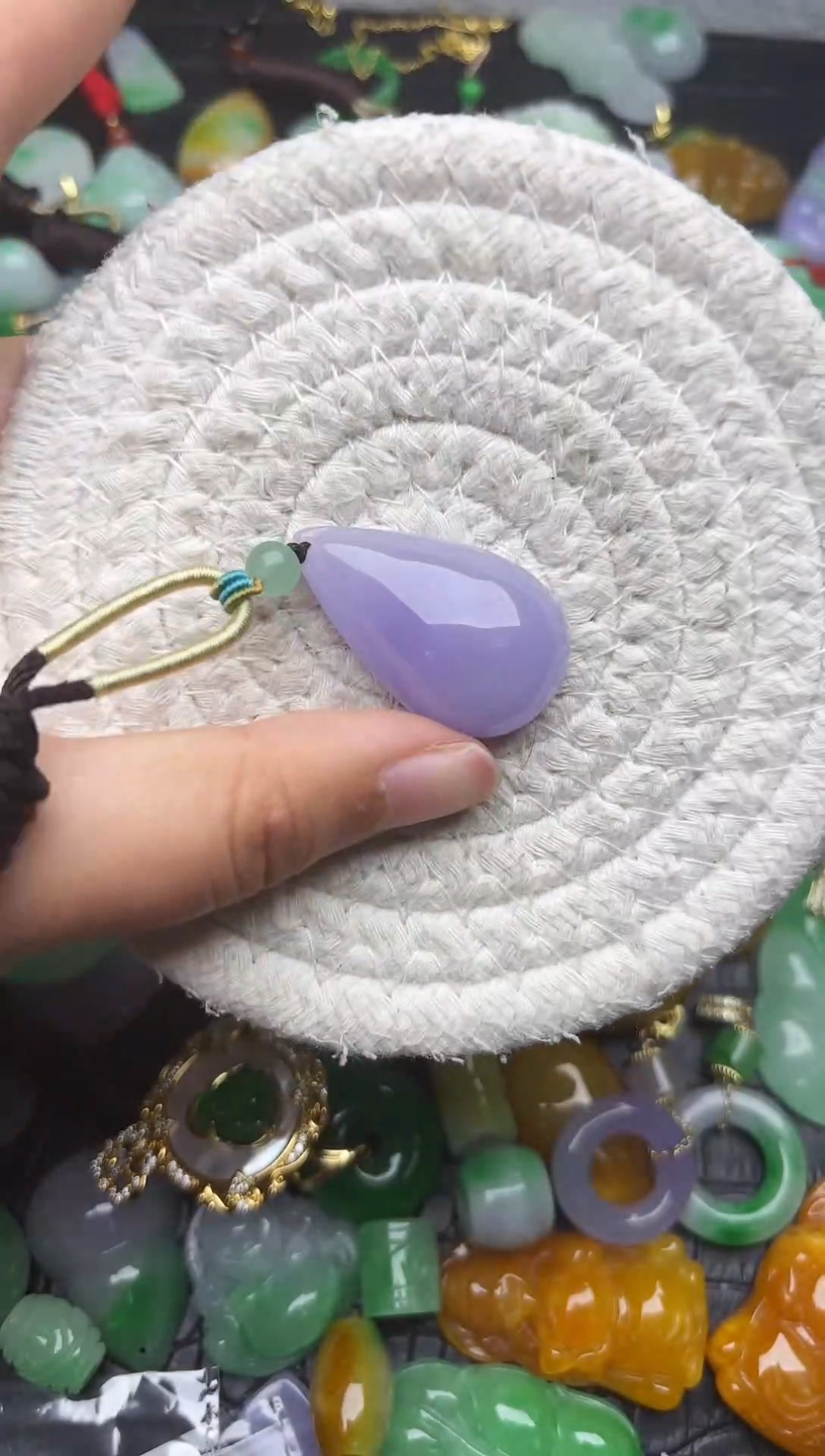 颈饰未镶嵌翡翠缅甸翡翠吊坠