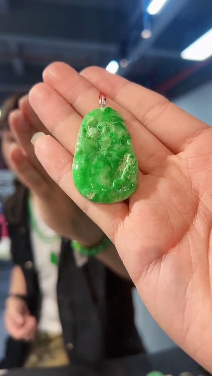 【闪购商品】翡翠颈饰18K金镶嵌缅料A货/支持复检/一件