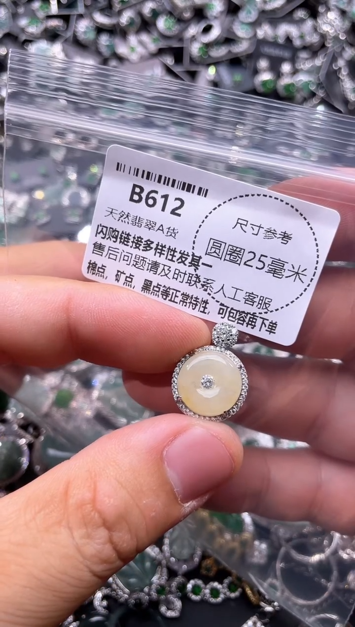 翡翠未镶嵌颈饰B612吊坠