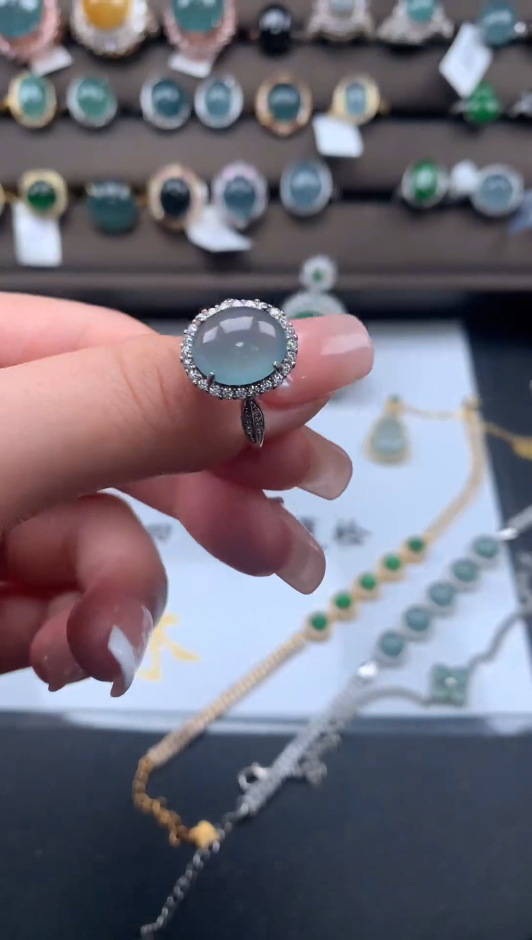 【闪购商品】翡翠戒指银S925镶嵌3123123312