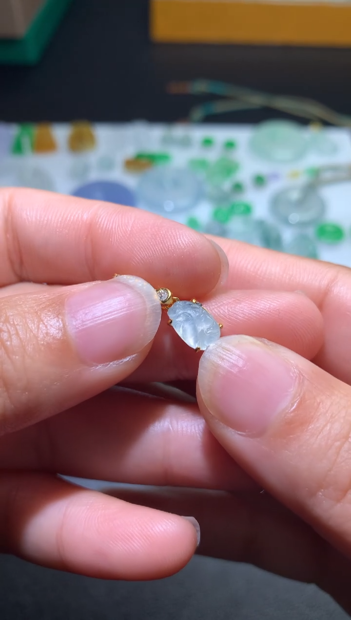 【闪购商品】翡翠颈饰银S925镶嵌净货