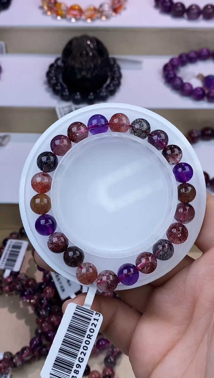 【闪购商品】水晶手链未镶嵌黑加仑超七8m+