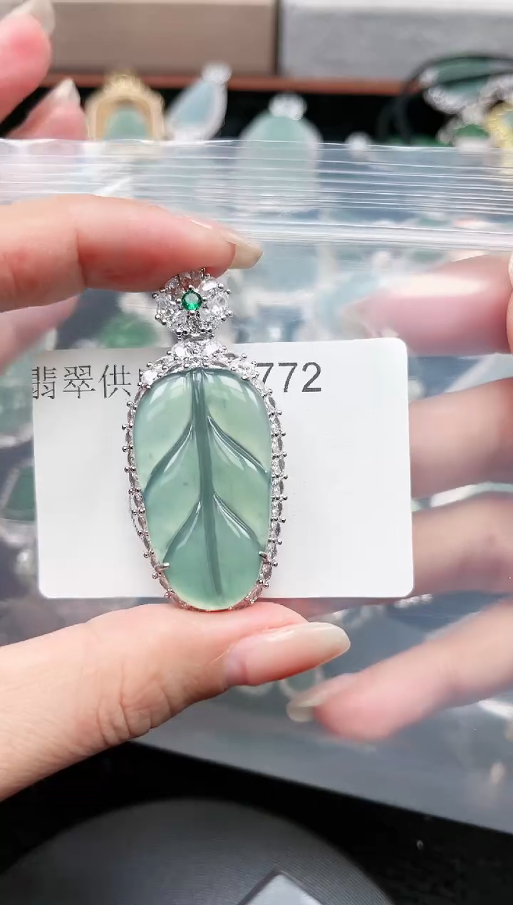 【闪购商品】翡翠颈饰未镶嵌772赠皮绳