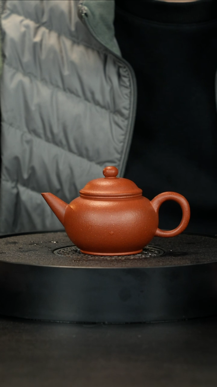 紫砂茶壶精挑手磨纯红降坡水平大漏