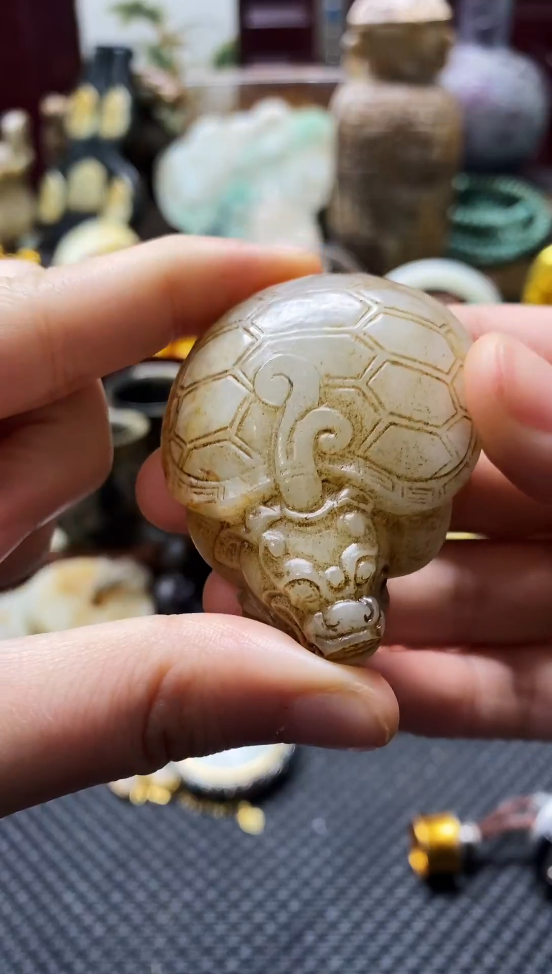 未镶嵌和田玉挂件龙龟