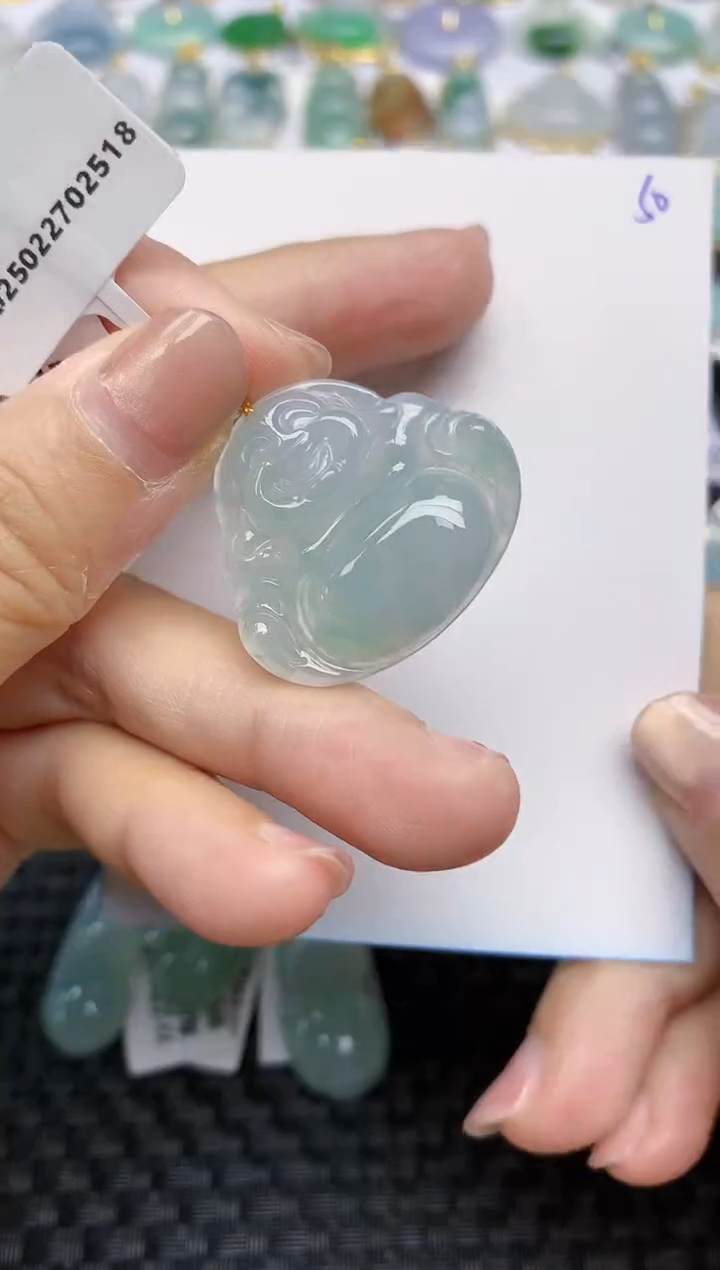 【闪购商品】翡翠颈饰18K金镶嵌天然A货翡翠 50