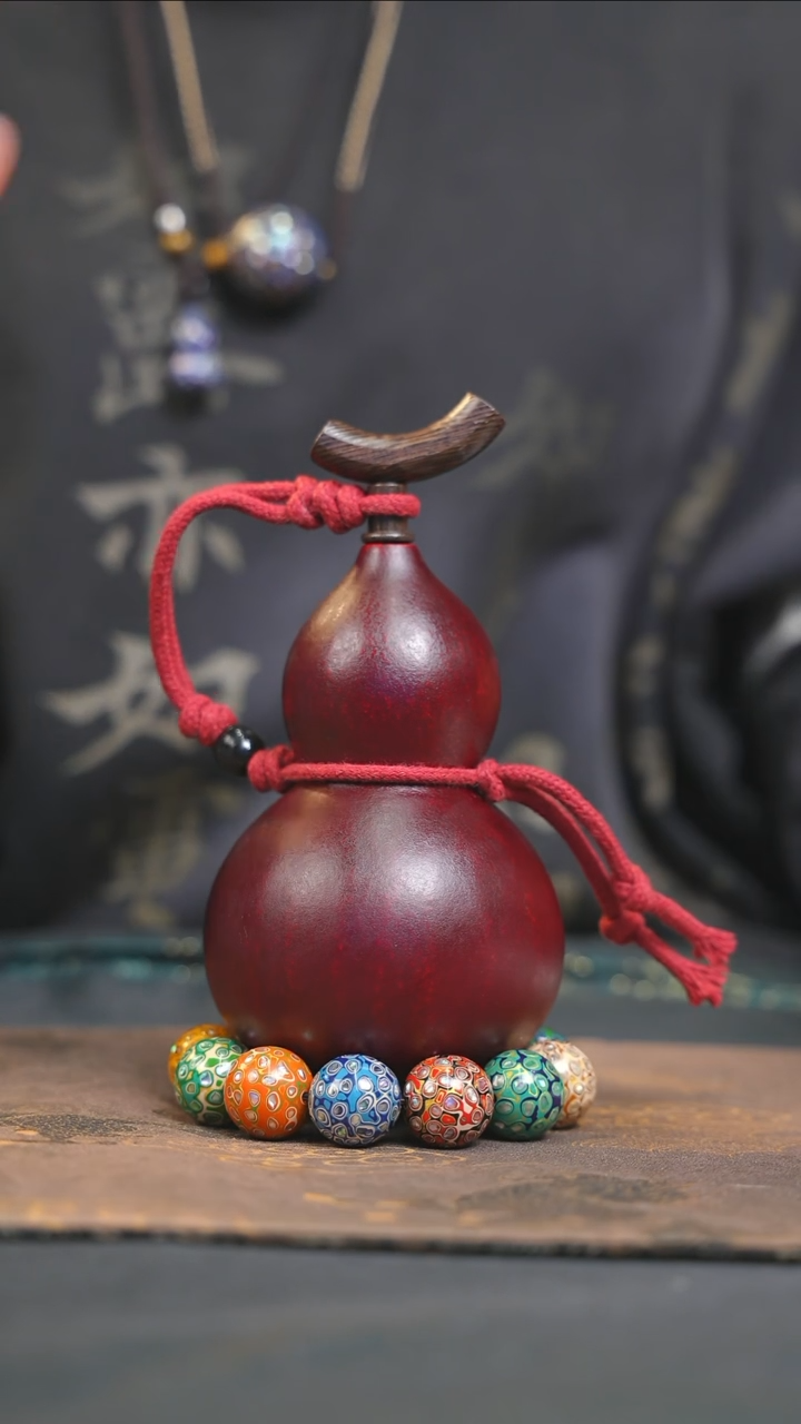 【闪购商品】YS232大漆酒葫芦不包手串及旋转底座