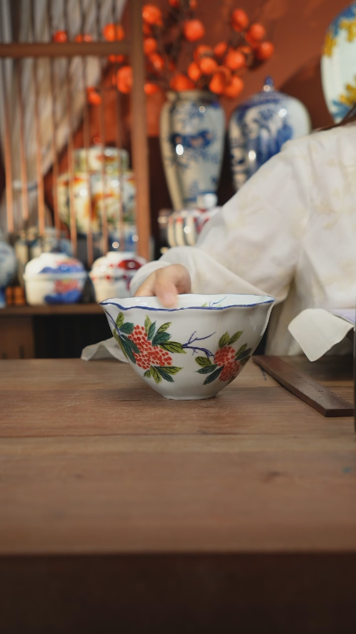 瓷片景德镇设计师釉下手绘陶瓷餐具