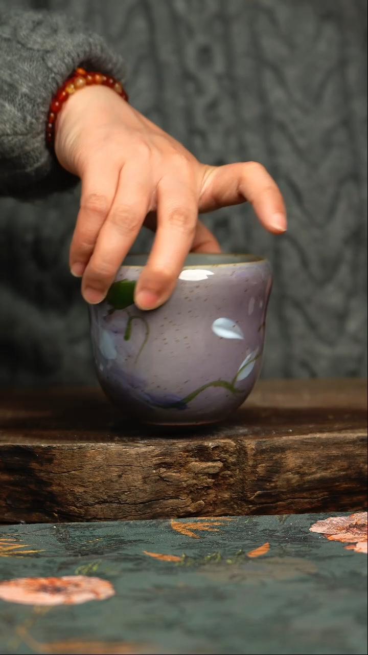 【闪购商品】杯釉下彩手工手绘同款陶器