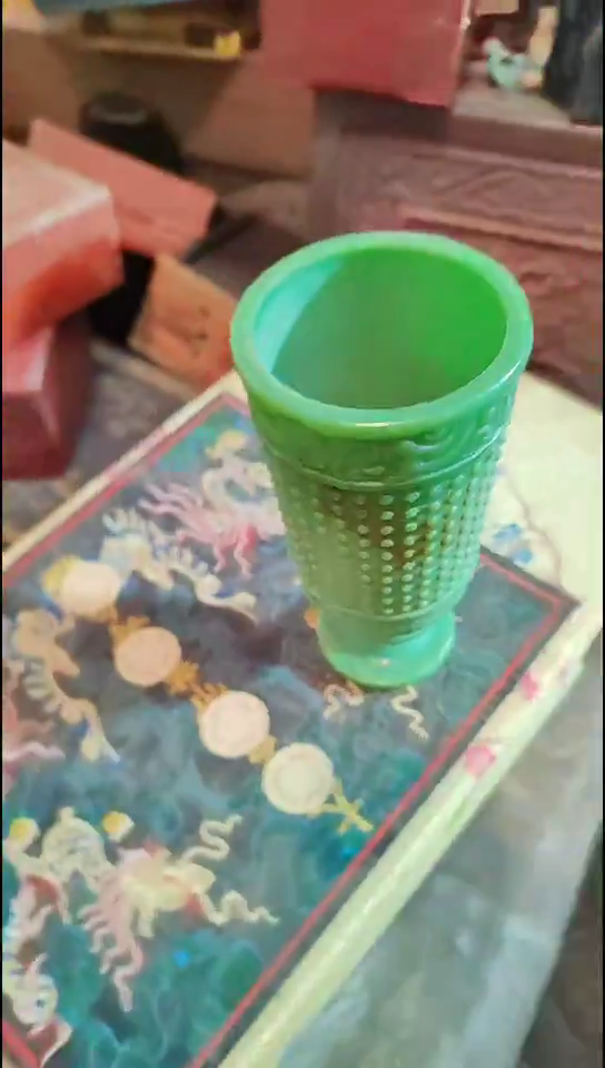 木1个绿色蝌蚪文小杯子