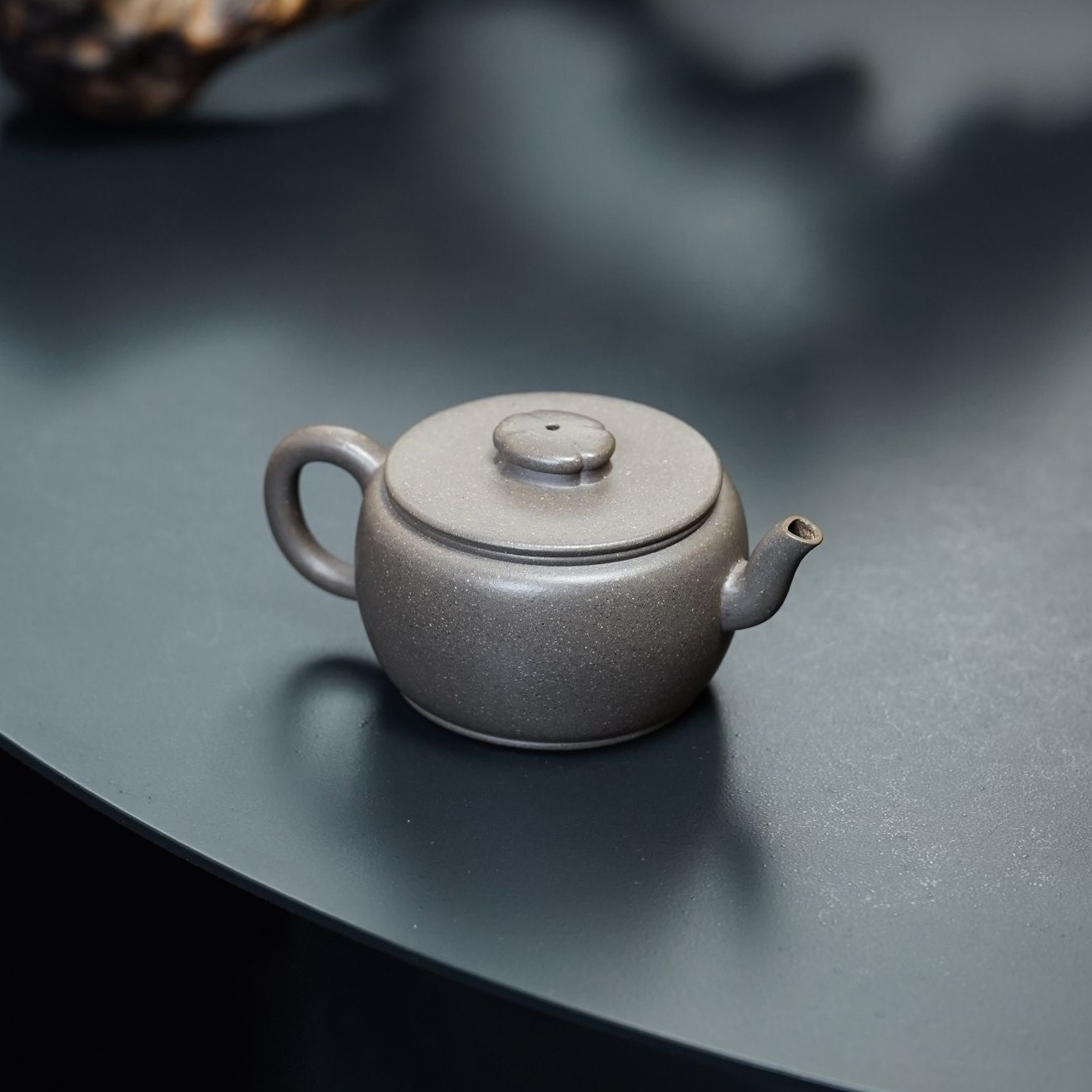 【源林堂】海棠汉瓦壶 黄龙山青段 120C 内推球孔 气窑