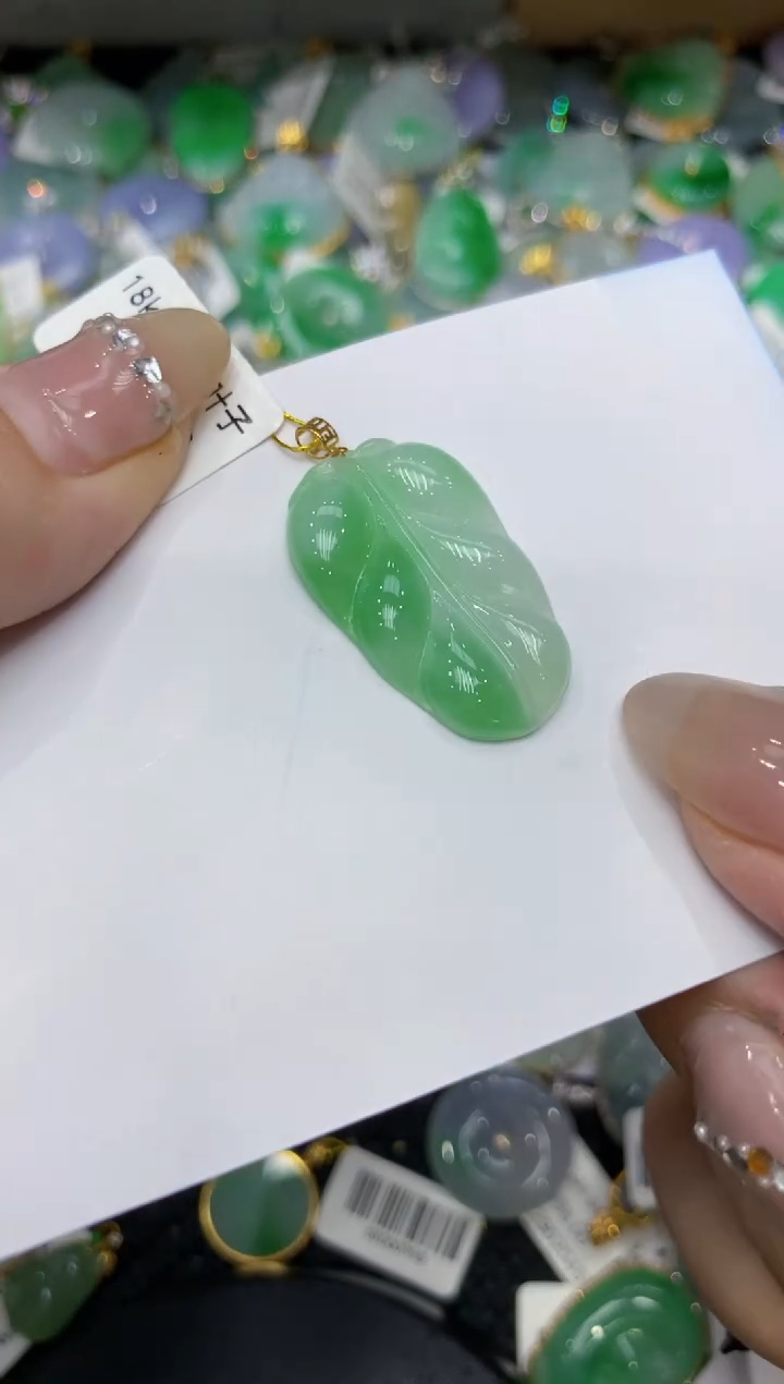 【闪购商品】翡翠颈饰18K金镶嵌222222222