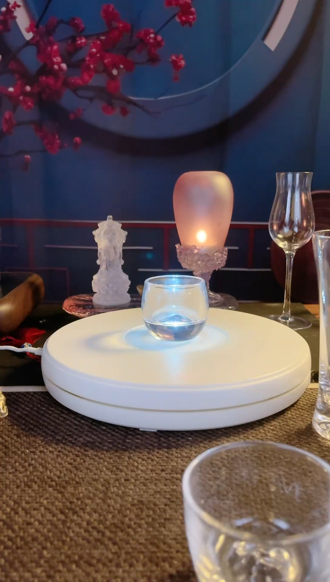 高档水晶玻璃茶具透明绿松石盖碗功夫茶具