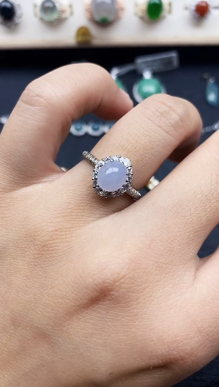 【闪购商品】翡翠戒指银S925镶嵌1111