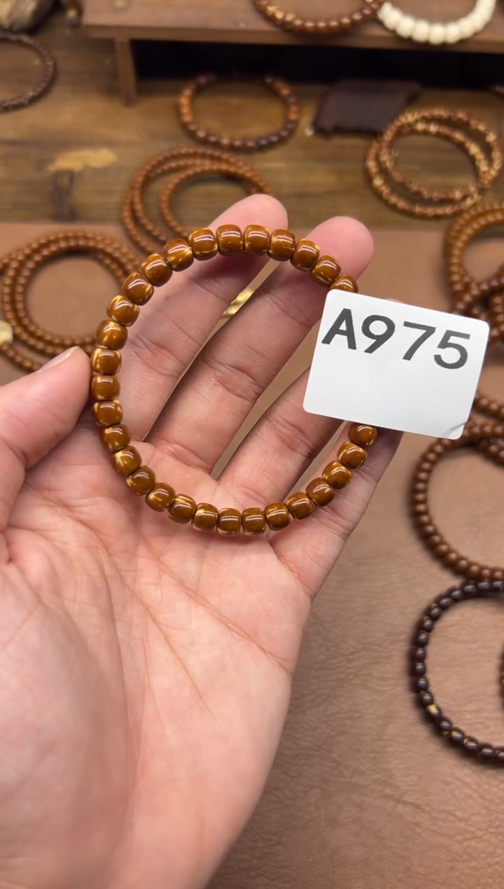 手串紫金鼠A975 6*7火焰纹鼠尖