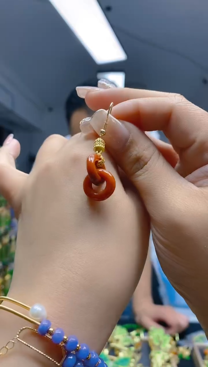 【闪购商品】翡翠耳饰合金319翡翠耳钩一个