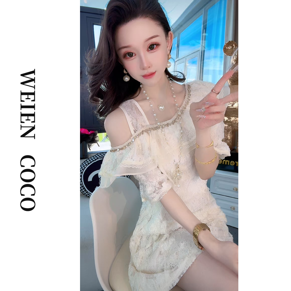 【薇恩COCO】时尚镂空气质吊带连衣裙气质夏季日常中长款女裙K4821