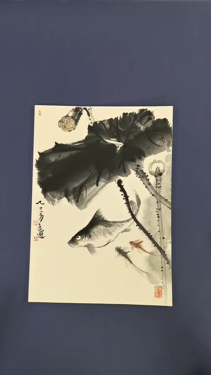 国画纯手绘真人书画作品