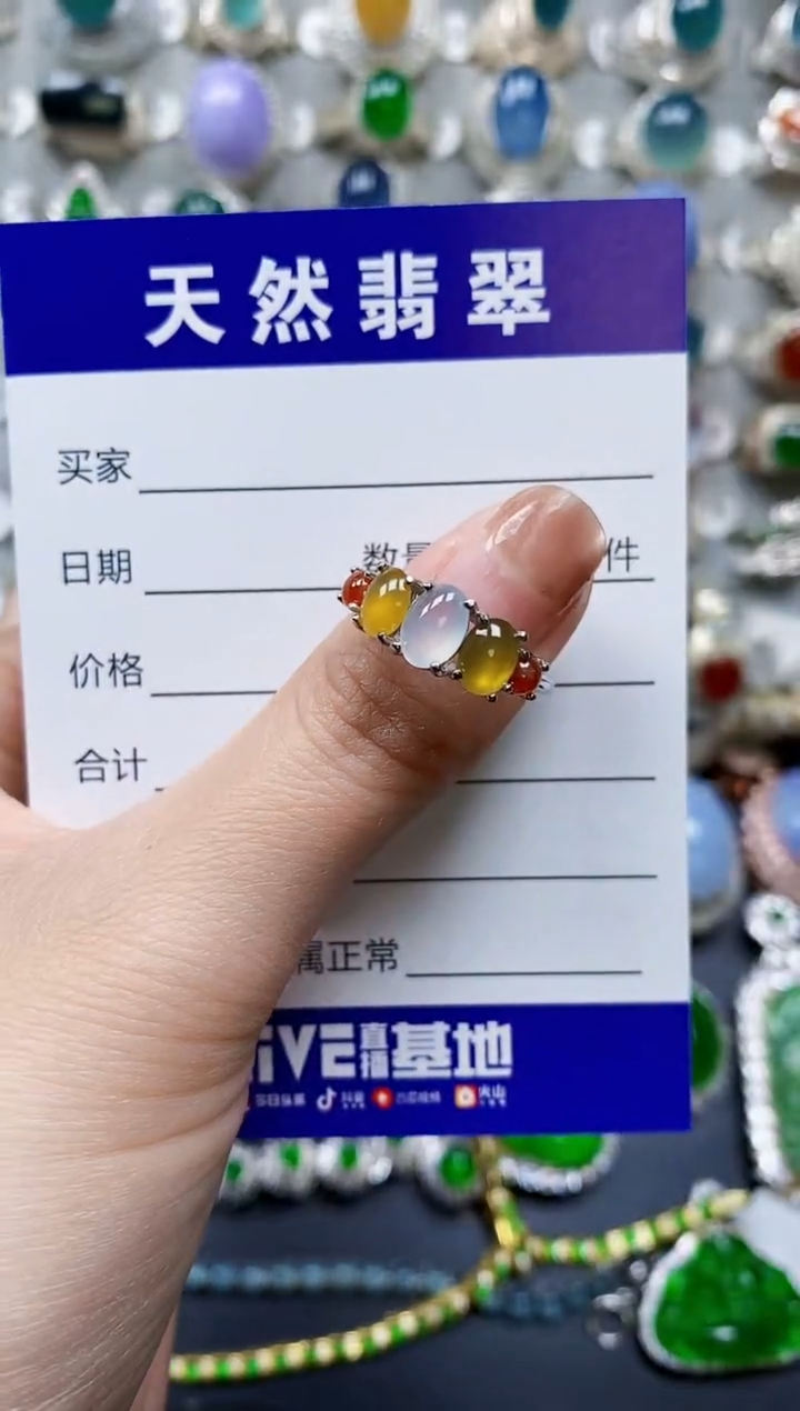 【闪购商品】翡翠戒指银S925镶嵌0552